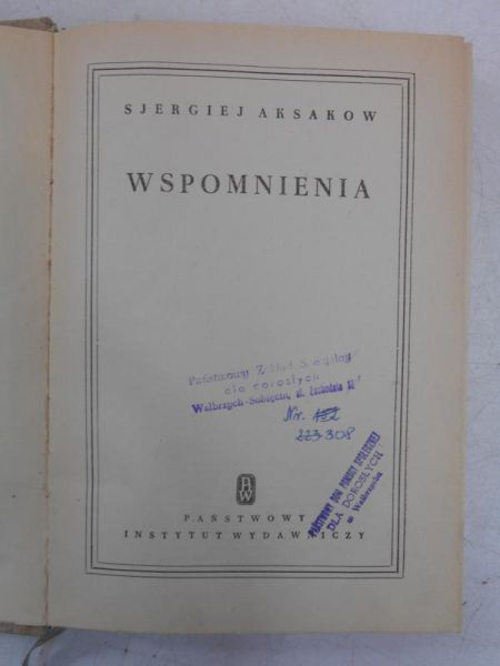 Aksakow Sjergiej - Wspomnienia
