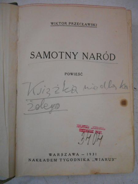 Samotny Naród, 1931 r.