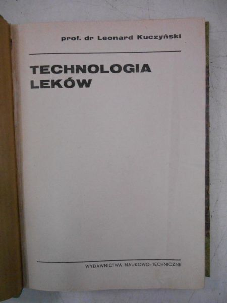 Kuczyński Leonard  - Technologia leków