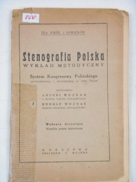Antoni - Stenografia Polska, 1938 r.