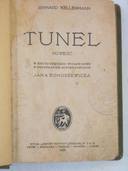 Tunel, 1925 r.