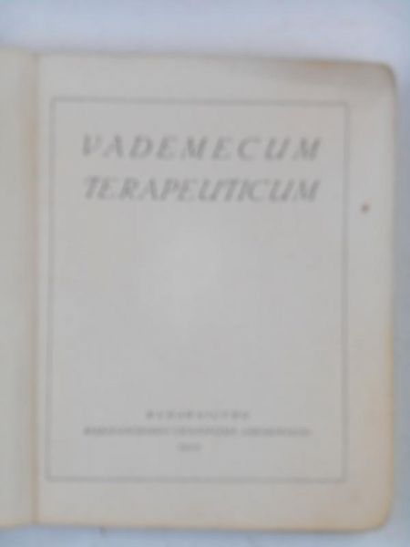 Vademecum Terapeaticum, 1925 r.