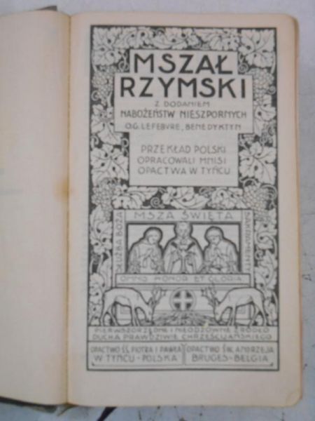 Mszał Rzymski z dodatkiem Nabożeństw Nieszpornych, 1931 r.