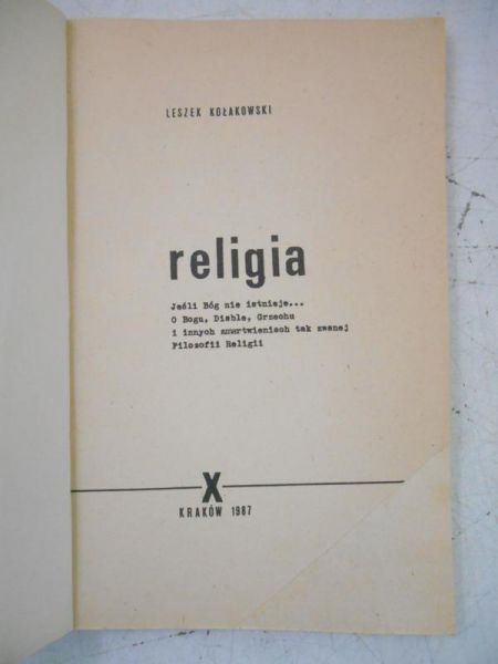 Kołakowski Leszek - Religia