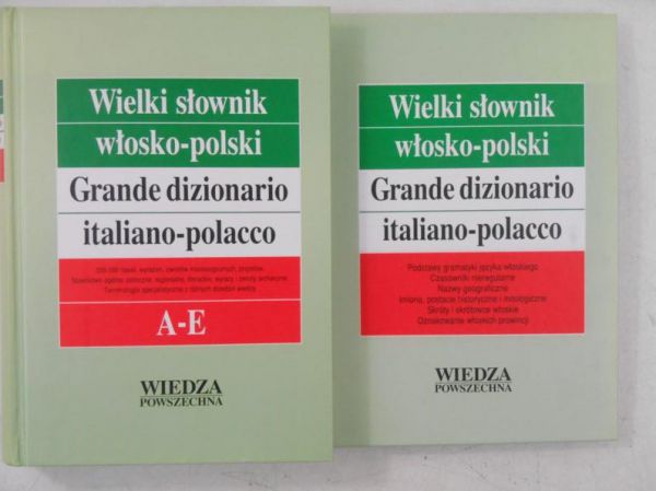   - Wielki słownik włosko-polski, Tom I A-E + Gramatyka