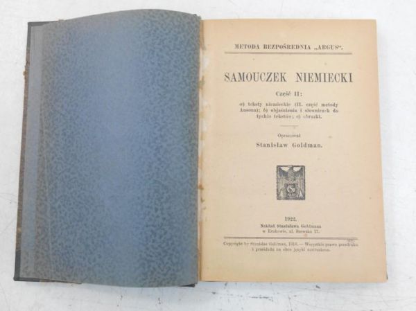 Samouczek niemiecki, Część II, 1922 r.