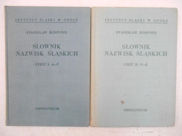 Slownik nazwisk Śląskich częśc I-II