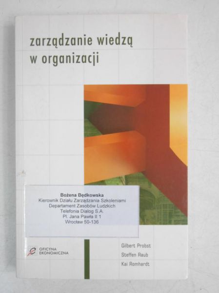 Zarządzanie wiedzą w organizacji