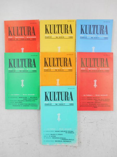 Kultura Paryska, 7 numerów z 1990 r.