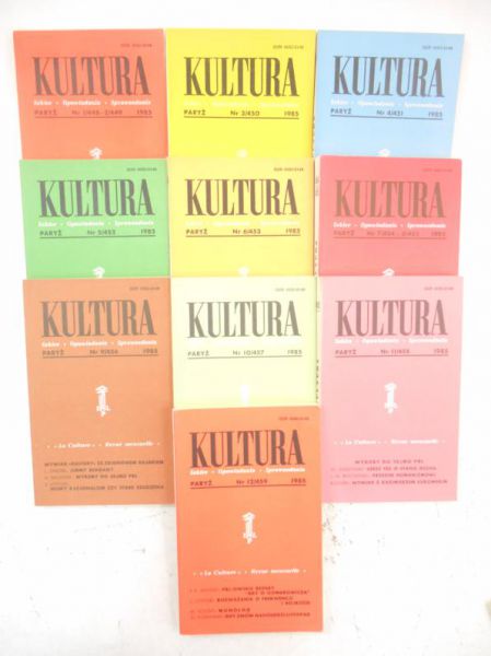 ) - Kultura Paryska, 12 numerów z 1985 r.