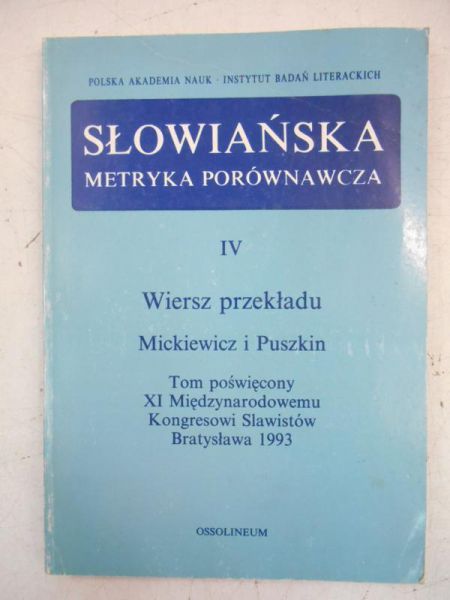 Słowiańska metryka porównawcza, Tom IV