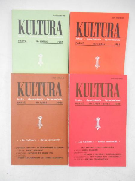 Kultura Paryska, 4 numery z 1985 r.