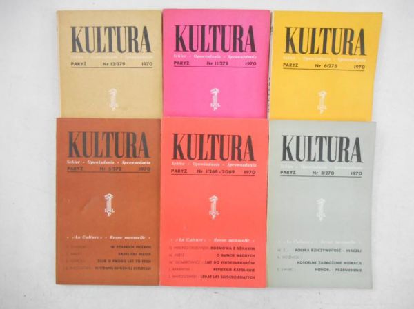 Kultura Paryska, zestaw 6 książek z 1970 r.
