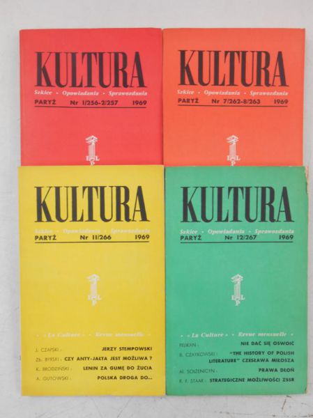 Kultura Paryska, zestaw 4 książek z 1969 r.