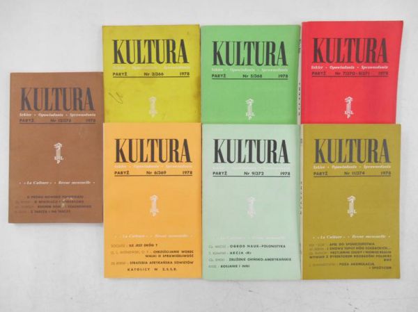 Kultura paryska, zestaw 7 książek z 1978 r.