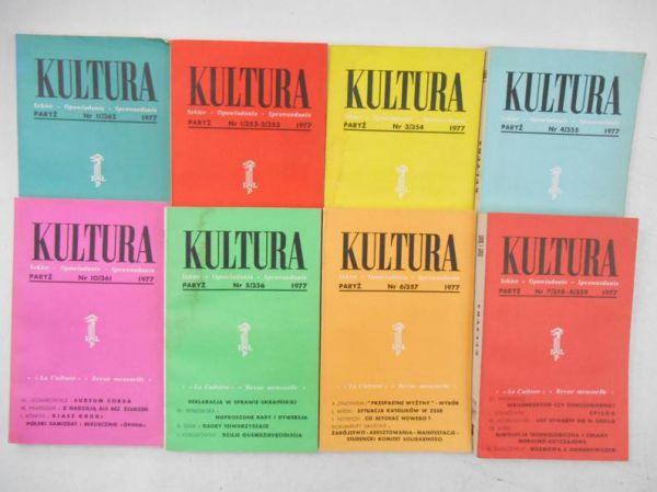 Kultura paryska, zestaw 8 książek z 1977 r.