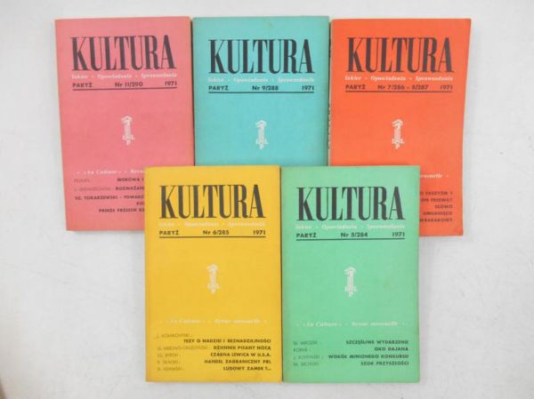 Kultura Paryska, zestaw 5 książek z 1971 r.