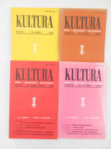 Kultura paryska, zestaw 4 książek z 1989 r.