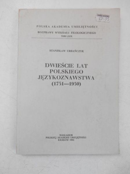 Dwieście lat polskiego językoznawstwa (1751-1950)