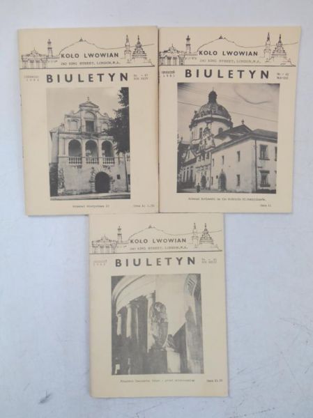 Koło Lwowian. Biuletyn, zestaw 3 książek