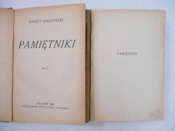 Daszyński Ignacy - Pamiętniki, Tom I-II, 1926 r.