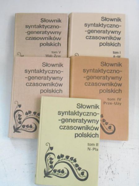 Słownik syntaktyczno-generatywny czasowników polskich, Tom, I-V