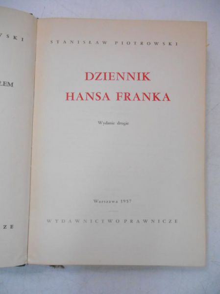 Dziennik Hansa Franka, t. I