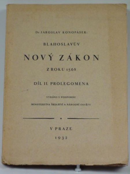 Blahoslavuv Novy Zakon , 1932