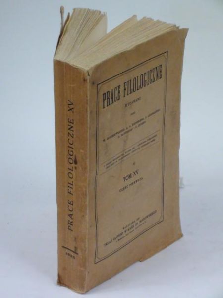 Prace Filologiczne, Tom XV, część I,  1930