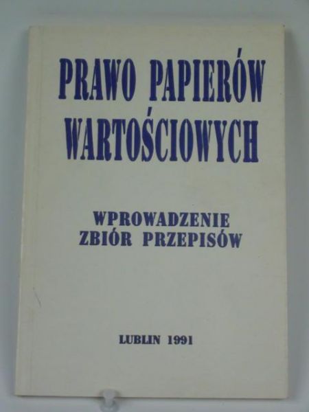 Prawo papierów wartościowych