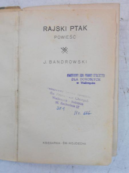 Rajski ptak, 1934 r.