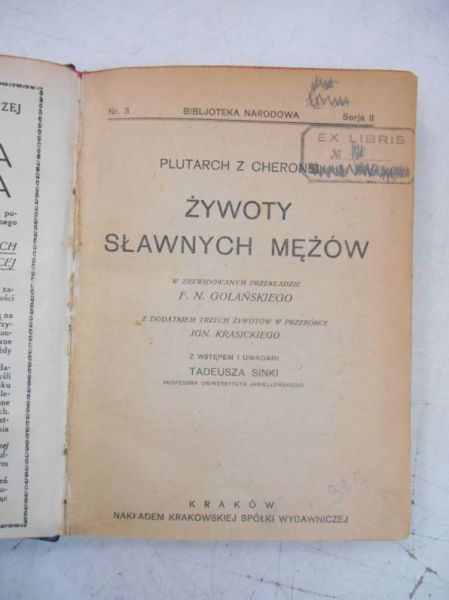 Żywot sławnych mężów, 1928 r.