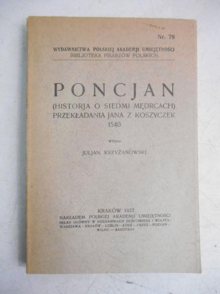 Poncjan, 1927 r.