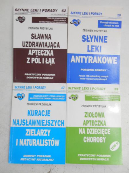 Słynne leki i porady, 4 książki