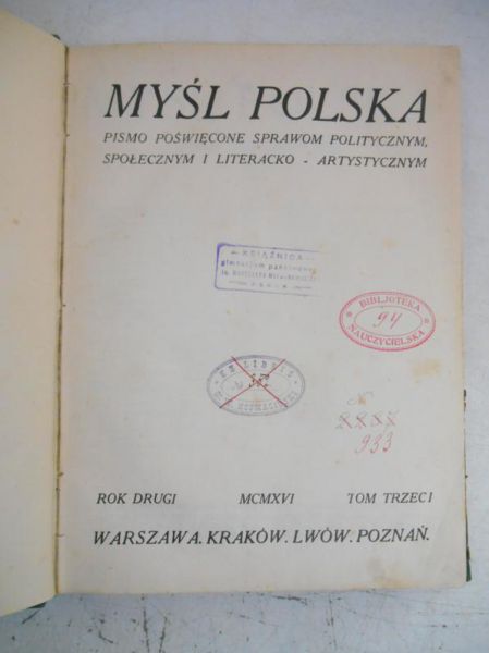Myśl polska Tom III, 1916 r.