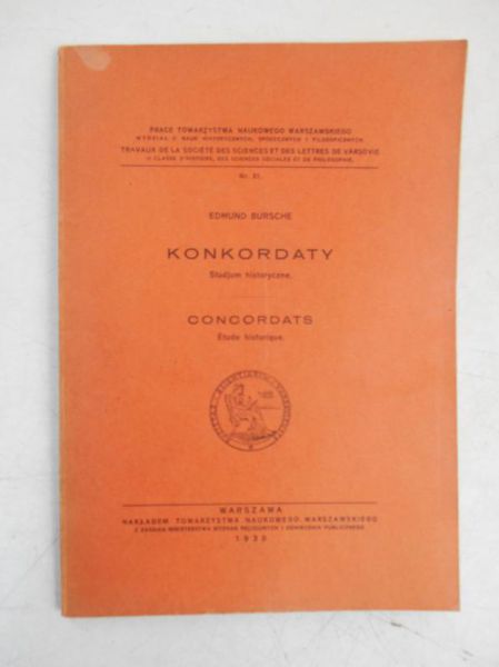 Bursche Edmund - Konkordaty, 1930 r.