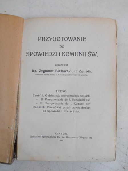 Bielawski Zygmunt (opr.) - Przygotowanie do spowiedzi i komunii św., 1912 r.