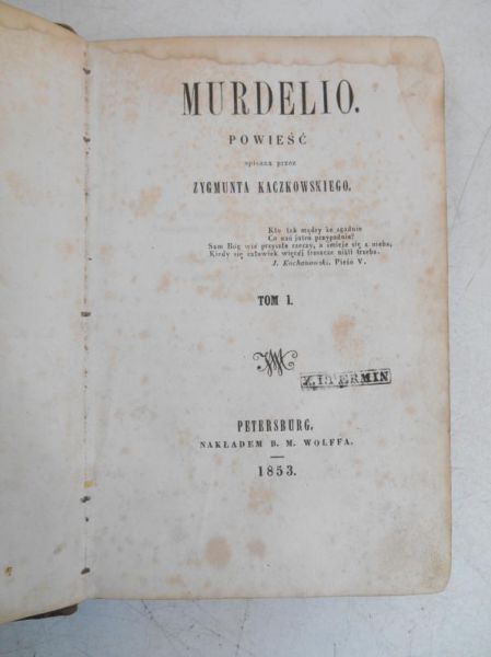 Murdelio, 1853 r.