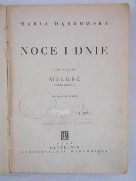 Noce i dnie, Tom III, część II, 1948 r.