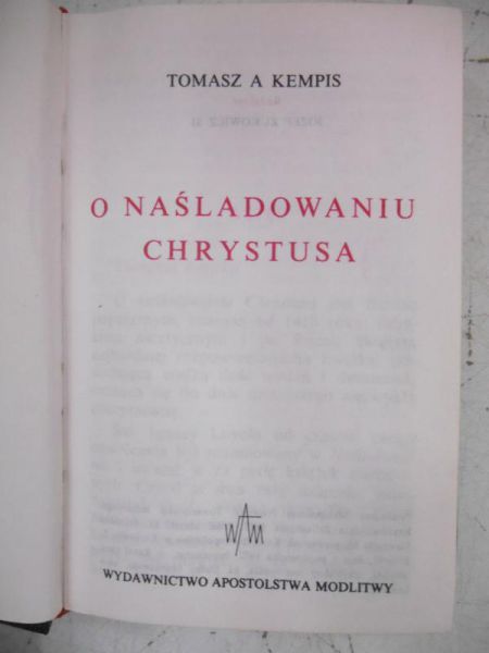 A Kempis Tomasz - O naśladowaniu Chrystusa