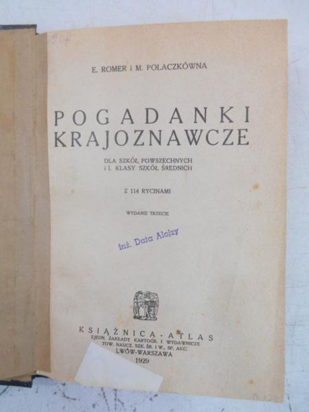 Romer E. - Pogadanki krajoznawcze, 1929 r.