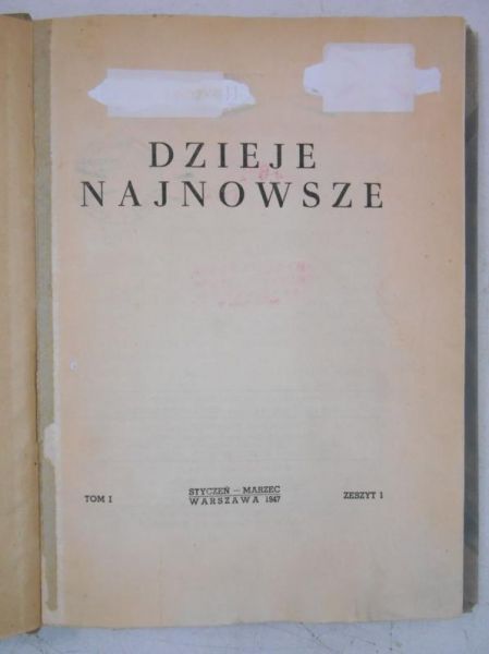 Dzieje najnowsze, styczeń-marzec, tom 1, 1947 r