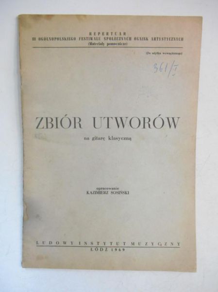 Zbiór utworów na gitarę klasyczną