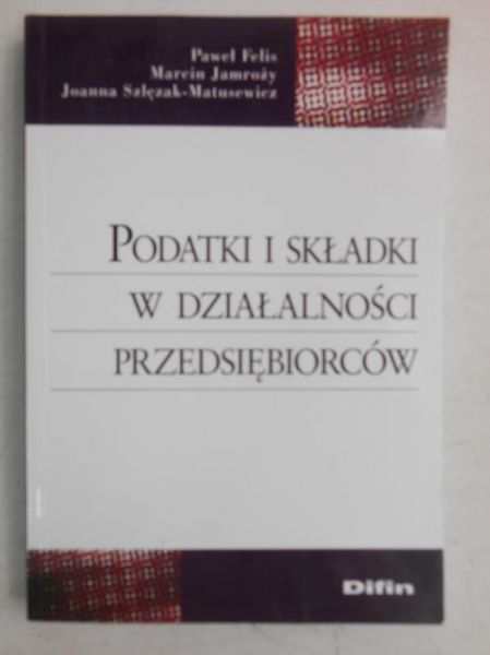 Podatki i skłądki w działalności przedsiębiorców