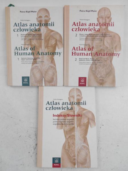 Atlas anatomii człowieka, 3 książki