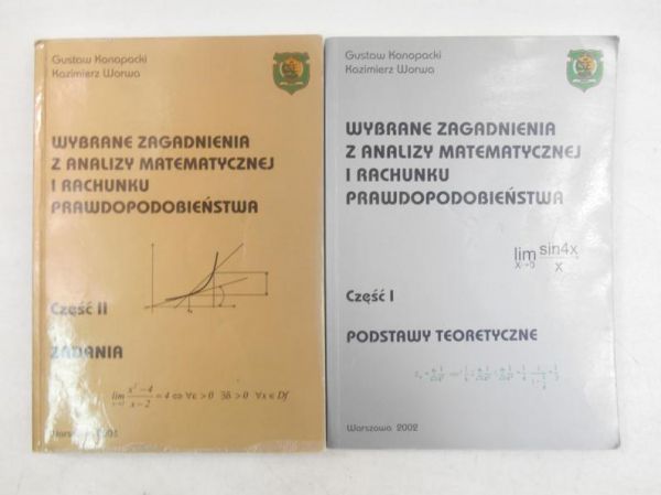 Wybrane zagadnienia z analizy matematycznej i rachunku prawdopodobieństwa, część I-II