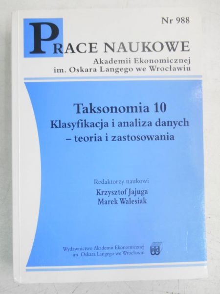 Klasyfikacja i analiza danych - teoria i zastosowania