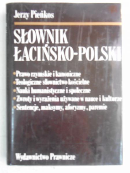 Pieńkos Jerzy - Słownik łacińsko-polski