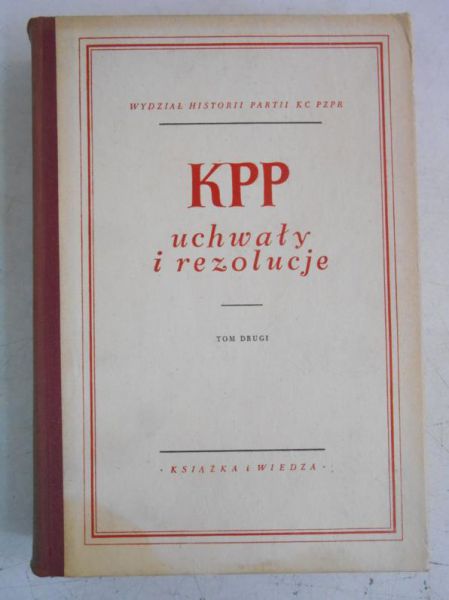 KPP uchwały i rezolucje, Tom II