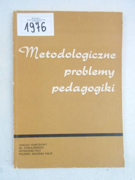 Metodologiczne problemy pedagogiki